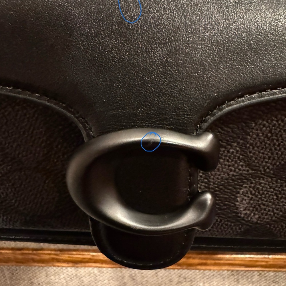 Coach Tabby Shoulder Bag 20 Black refined calf leather with signature canvas - Picture 13 of 15